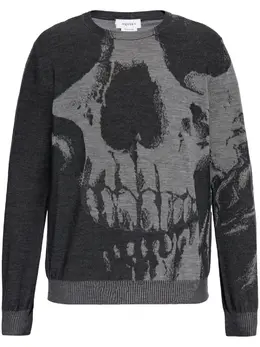 Alexander McQueen: Свитер  Skull с длинным рукавом