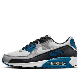 Кроссовки air max 90 'black teal blue' Nike, серый fb9658-002 | light smoke grey/black/industrial blue/summit white