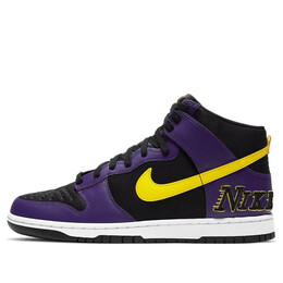 Кроссовки dunk high premium emb Nike, черный dh0642-001 | black/opti yellow/court purple/white