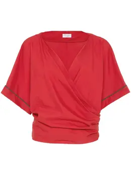 Brunello Cucinelli: Красная блуза  Monili