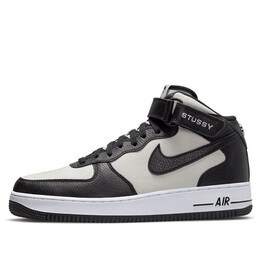 Кроссовки x stussy air force 1 mid Nike, черный dj7840-002 | black/grey/white