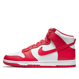 Кроссовки данк высокие Nike, белый dd1399-106 | white/university red