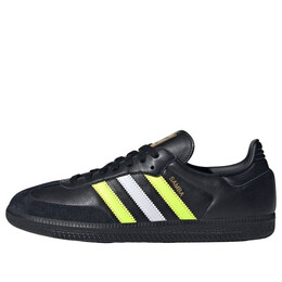 Кроссовки самба ог Adidas, черный id1380 | core black/solar yellow/matte gold