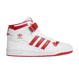 Кроссовки Adidas Forum Mid высокие, белый/красный gy5819 | white