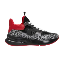 Кроссовки Alexander McQueen Oversized Runner, черный 712510 wicej 1591 | black