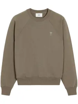 AMI Paris: Зелёный свитшот  Ami de Cœur