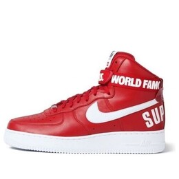 Кроссовки x supreme air force 1 high sp Nike, красный 698696-610 | varsity red/white