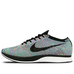 Кроссовки flyknit racer Nike, зеленый 526628-304 | green strike/black-bluelagoon
