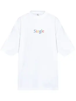 VETEMENTS: Футболка  Single с принтом