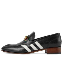Кроссовки x adidas loafer 'black leather' Gucci, черный 702283-1doq0-1061 | black