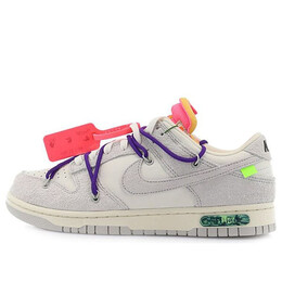 Кроссовки x off white dunk low Nike, серый dj0950-101 | gray/white