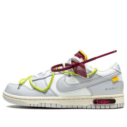 Кроссовки x off white dunk low Nike, серый dm1602-106 | gray/white