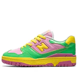 Кроссовки 550 y2k лакированная кожа упаковка New Balance, зеленый bb550yka | green/pink/yellow