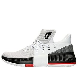 Кроссовки д лиллард 3 Adidas, белый bb8268 | white/black/scarlet