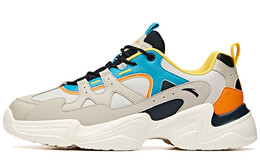 Кроссовки мужские толстые низкие серо-синие-оранжевые Anta 912048822-1