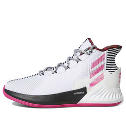 Кроссовки d rose 9 Adidas, белый bb7658 | white/pink/black
