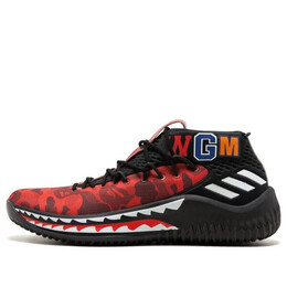 Кроссовки xa bathing ape dame 4 Adidas, красный ap9976 | red/black