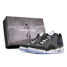 Баскетбольные кроссовки Courtside 23 Vintage для мужчин, серый, среднего размера Jordan ar1000-100(team210-礼盒定点科技) | black