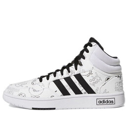 Кроссовки neo hoops 3.0 mid Adidas, белый gz4859 | white/black