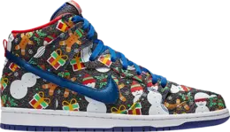 Кроссовки Nike Concepts x SB Dunk Pro High 'Ugly Christmas Sweater' 2017 Special Box, многоцветный 881758 446 sb | multi-color