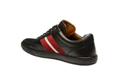 Мужские кроссовки Bally Oriano 6240312 черные кожаные, черный 7208345272380 | black