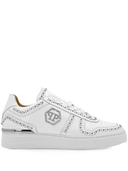 Philipp Plein кроссовки кожаные Lo-Top, белый fadsmsc3980ple010n | белый