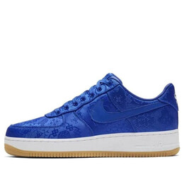 Кроссовки x clot air force 1 prm Nike, синий cj5290-400 | blue silk