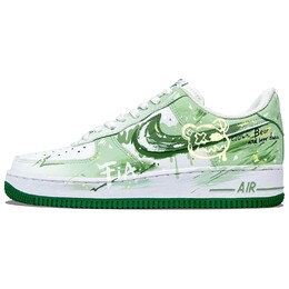 Кроссовки Air Force 1 для скейтбординга мужские низкие зеленый Nike fj4146-102（team217-绿野熊踪） | turquoise
