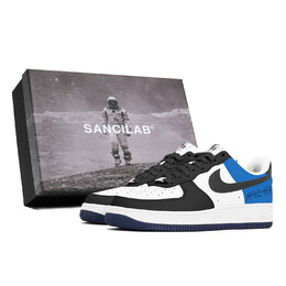 Кроссовки Nike Air Force 1 Skateboard Shoes Men Low-Top Black fj4146-104(team210-星辰狂歌s-box) | black/white/blue