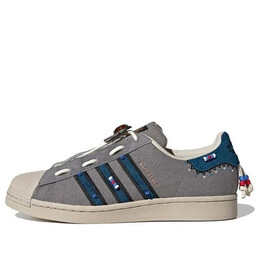 Кроссовки оригинальные суперзвезды обувь Adidas, серый s29064 | gray/blue/red