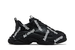 Кроссовки Balenciaga Triple S Logotype - Black, черный 536737 w2fab 1090 | logotype - black
