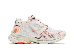 Кроссовки Balenciaga Runner Sneaker Eggshell Neon Orange, белый 677403 w3rbm 9770 | eggshell neon orange