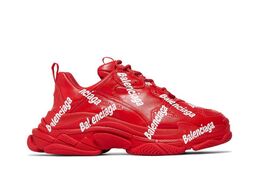 Кроссовки Balenciaga Triple S Sneaker Allover Logo - Tomato Red, красный 536737 w2fab 6090 | allover logo - tomato red