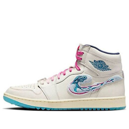 Nike Кроссовки Air Jordan 1 High Golf 'Michelle Wie - Pebble Beach', цвет sail/hyper pink-coconut milk-midnight navy-industrial blue fv3565-100 | sail/hyper pink-coconut milk-midnight navy-industrial blue