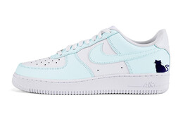 Кроссовки Nike Air Force 1 Skateboarding Shoes Men Low-top Blue, голубой cw2288-111(team5-男款黑猫) | light blue