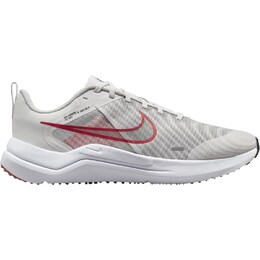 Кроссовки Nike Downshifter 12 Platinum Tint Light Crimson, белый/серый/красный dd9293-009