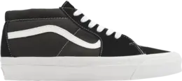 Кроссовки Vans OG Sk8-Mid LX Black White, черный vn0a4bvcba2 | black