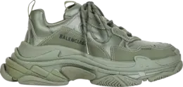 Кроссовки Balenciaga Triple S Sneaker Allover Logo - Dark Green, зеленый 536737 w2fa1 3510 | green