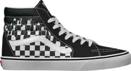 Кроссовки Vans Sk8-Hi Paint Drip Checkerboard, черный/белый vn0a5hxv6up | black