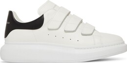 Кроссовки Alexander McQueen Oversized Triple Strap Sneaker White Black, белый 705067 whgp5 9061 | white