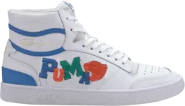 Кроссовки Puma Ralph Sampson Mid Badges - White Palace Blue, белый 371769 01 | white
