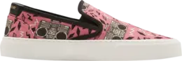 Кроссовки Saint Laurent Venice Slip-On Radio Print, розовый 585742 1gt10 6170 | pink
