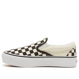 Кроссовки classic slip-on platform 'checker - black white' Vans, черный vn00018ebww | black