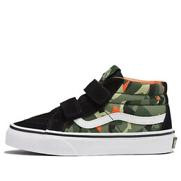 Кроссовки sk8-mid reissue hook and loop shoes 'black green orange' Vans, черный vn00018tboq | black / green / orange