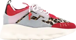 Кроссовки Versace Chain Reaction Red Leopard Print, красный dsu7071e dmv1g dpyc | red