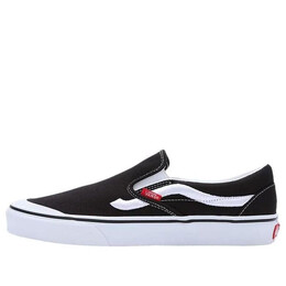Кроссовки classic slip-on 138 'sidestripe black' Vans, черный vn000bw36bt | black/true white