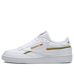 Кроссовки club c 85 vegan 'white green gold' Reebok, белый gy7154 | footwear white/collegiate gold/dark green
