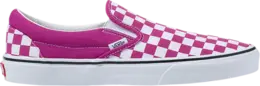 Кроссовки Vans Classic Slip-On Checkerboard - Fuchsia Red, розовый vn000xg8azy | pink