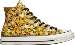 Кроссовки Converse Peanuts x Chuck 70 High Woodstock Camo, желтый a01871c | yellow