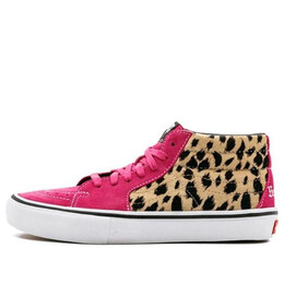 Кроссовки supreme x sk8-mid pro 'cheetah velvet' Vans, розовый vn0a347uopl | pink/yellow/white